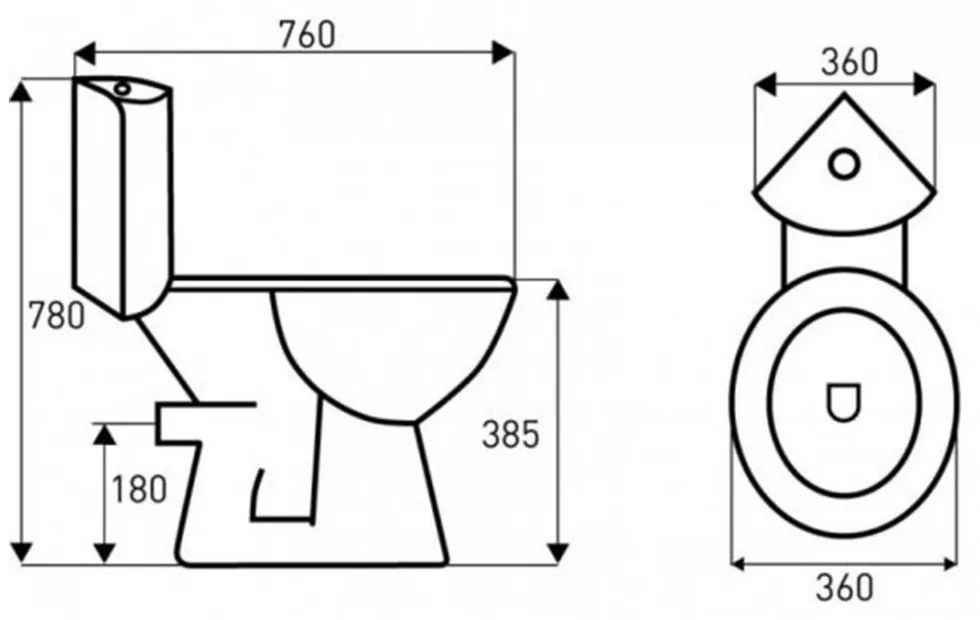 KR61 Sarokba szerelhető monoblokkos WC ülőkével