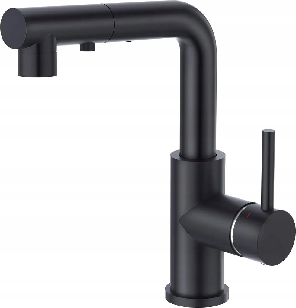 Crea Álló Konyhai Csaptelep Kivehető Kifolyócsővel, Fekete