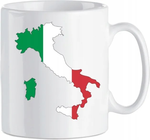 Nyomott mintás bögre Olaszország Állami zászló 330 ml