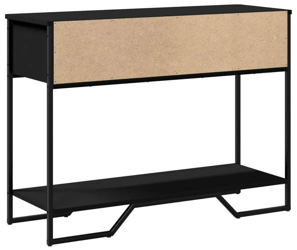 fekete szerelt fa tálalóasztal 100 x 35 x 74,5 cm