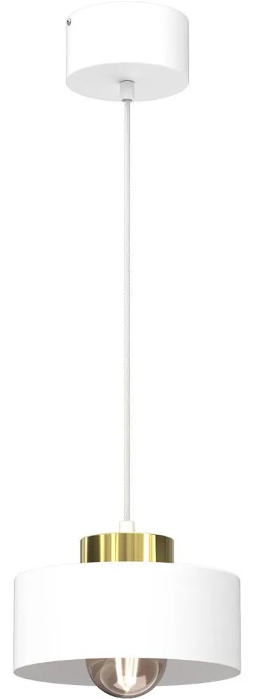 Csillár zsinóron MARTI 1xE27/15W/230V fehér/arany