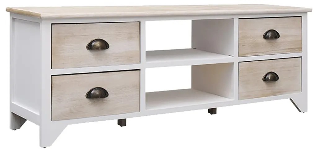 tömör császárfa TV-szekrény 108 x 30 x 40 cm