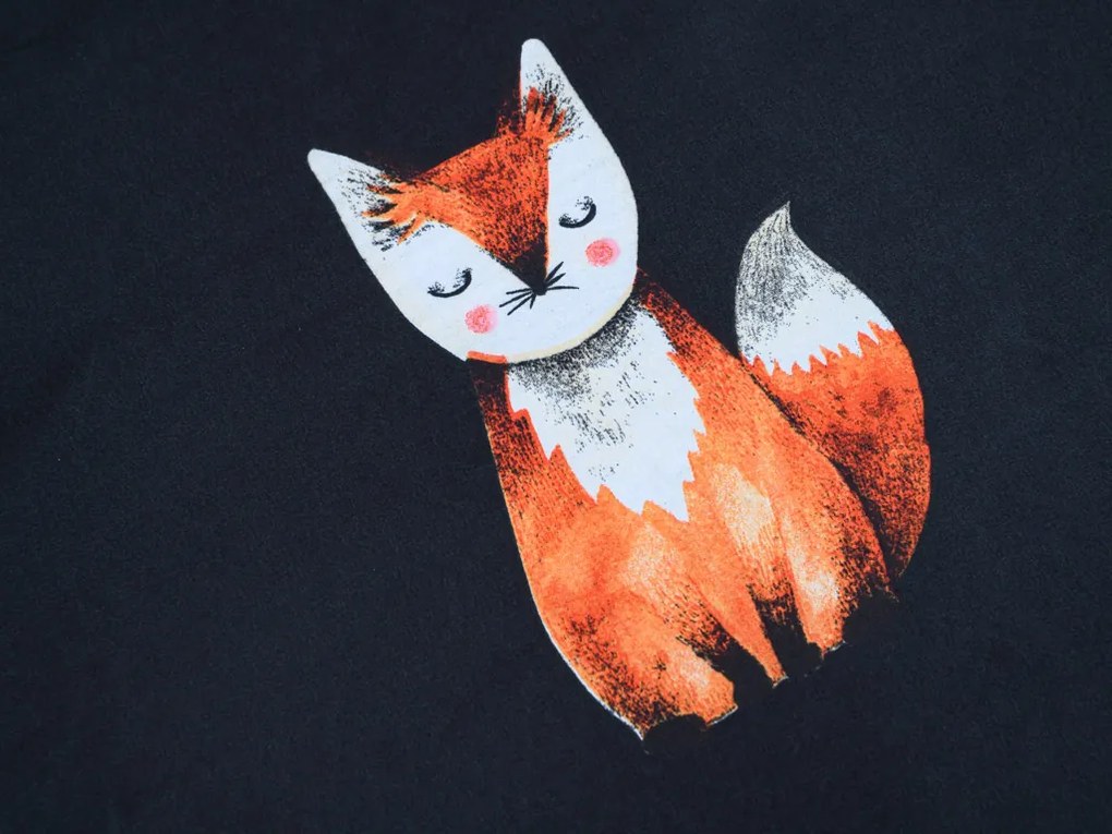 FOXES fekete mikroszálas ágyneműhuzat Ágyneműhuzat mérete: 2 db 70 x 80 cm | 160 x 200 cm