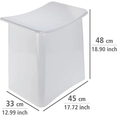 WENKO 22949100 - WING ülőke 45 x 48 cm fehér/fekete