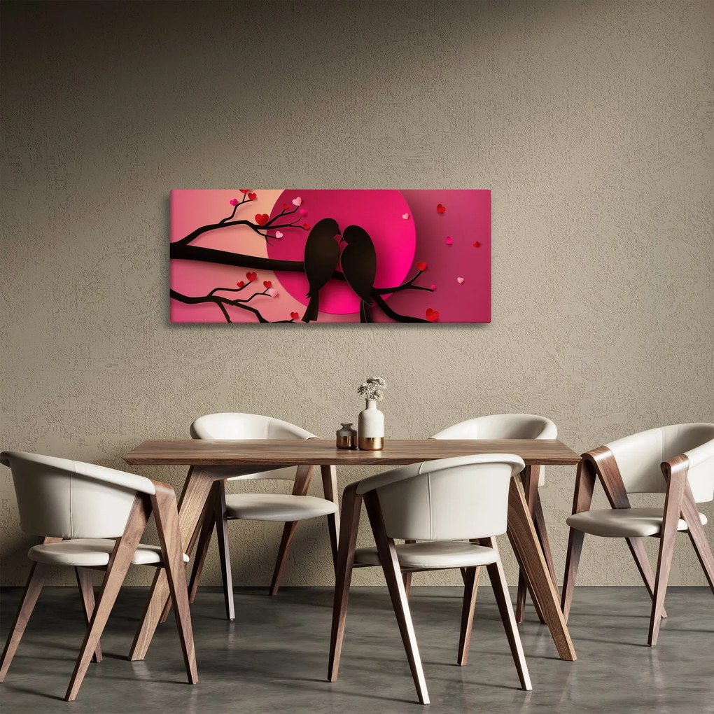 Kép - Szerelmes madarak (120x50 cm)
