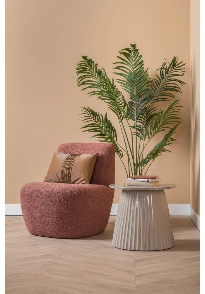Rózsaszín buklé fotel Ada – Leitmotiv