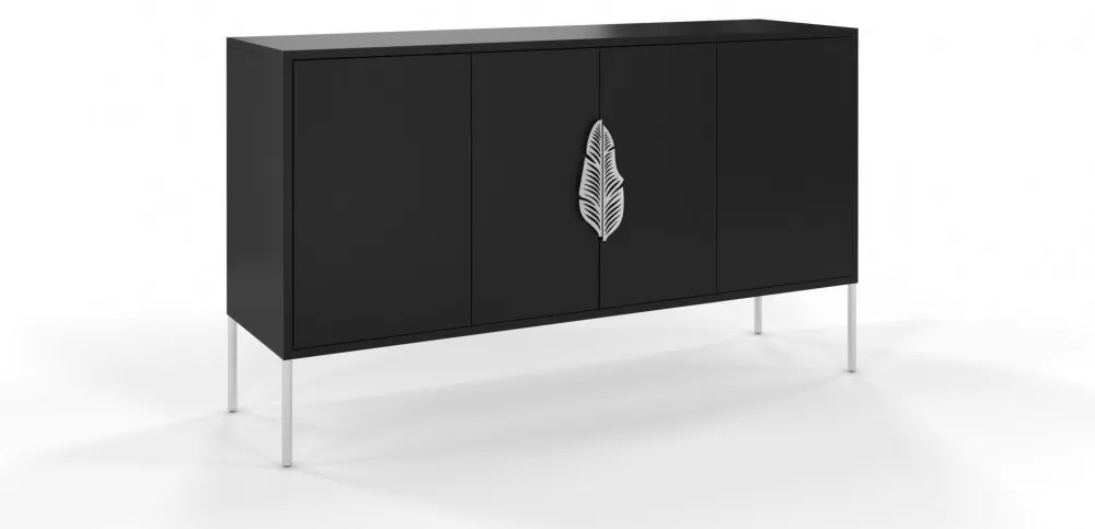 Merlin komód fekete ezüst 138cm