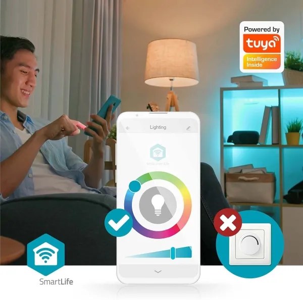 Nedis WIFILAC31WT - LED RGBW Dimmelhető lámpa LED/18W/230V 2700-6500K Wi-Fi