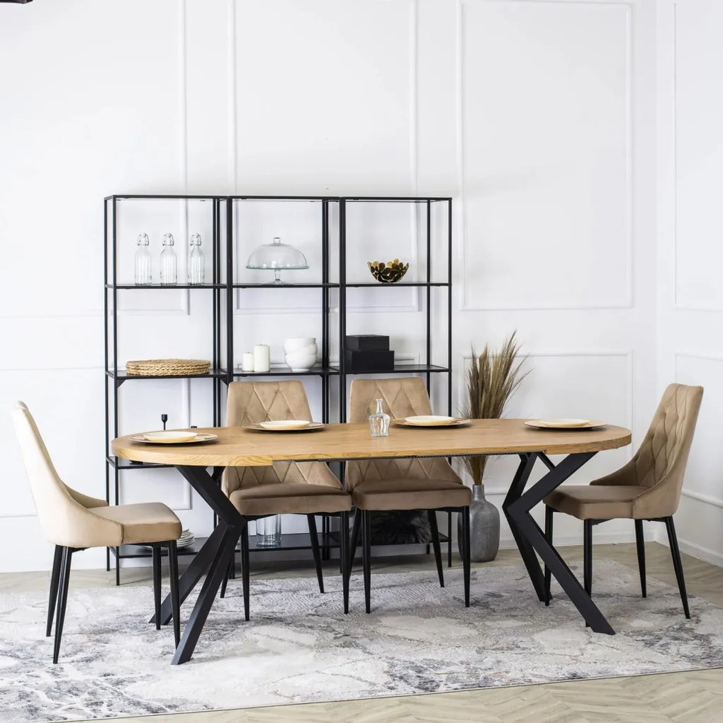 Bővíthető Étkezőasztal Aranytölgy Színben. LUKAS 100-250 cm