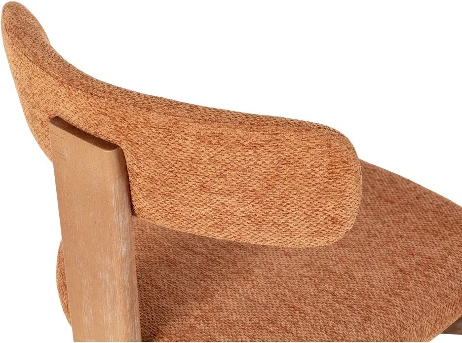 Téglavörös kárpitozott étkezőszék szett 2 db-os Nadia – MOME