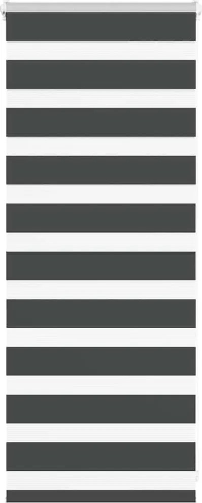 vidaXL zebrafüggönnyel fekete szövetszélesség 55,9 cm poliészter