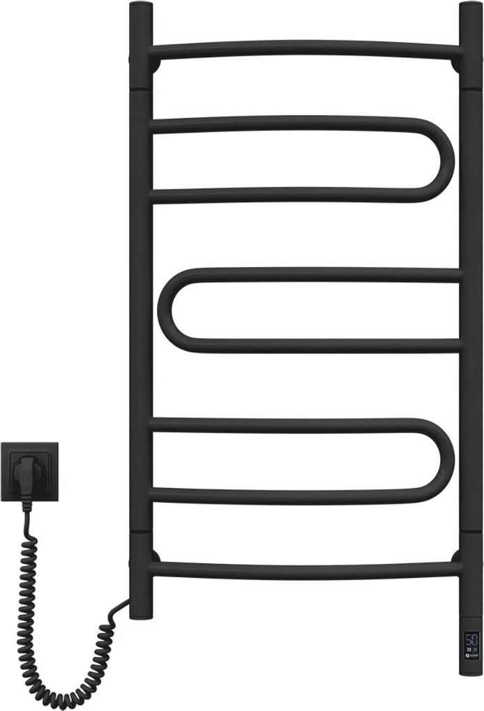 Elektromos fürdőszobai radiátor 480х800 Pirouette Fekete