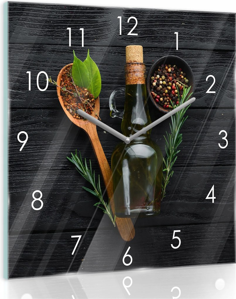 Üveg falióra konyhai 3D 20x20