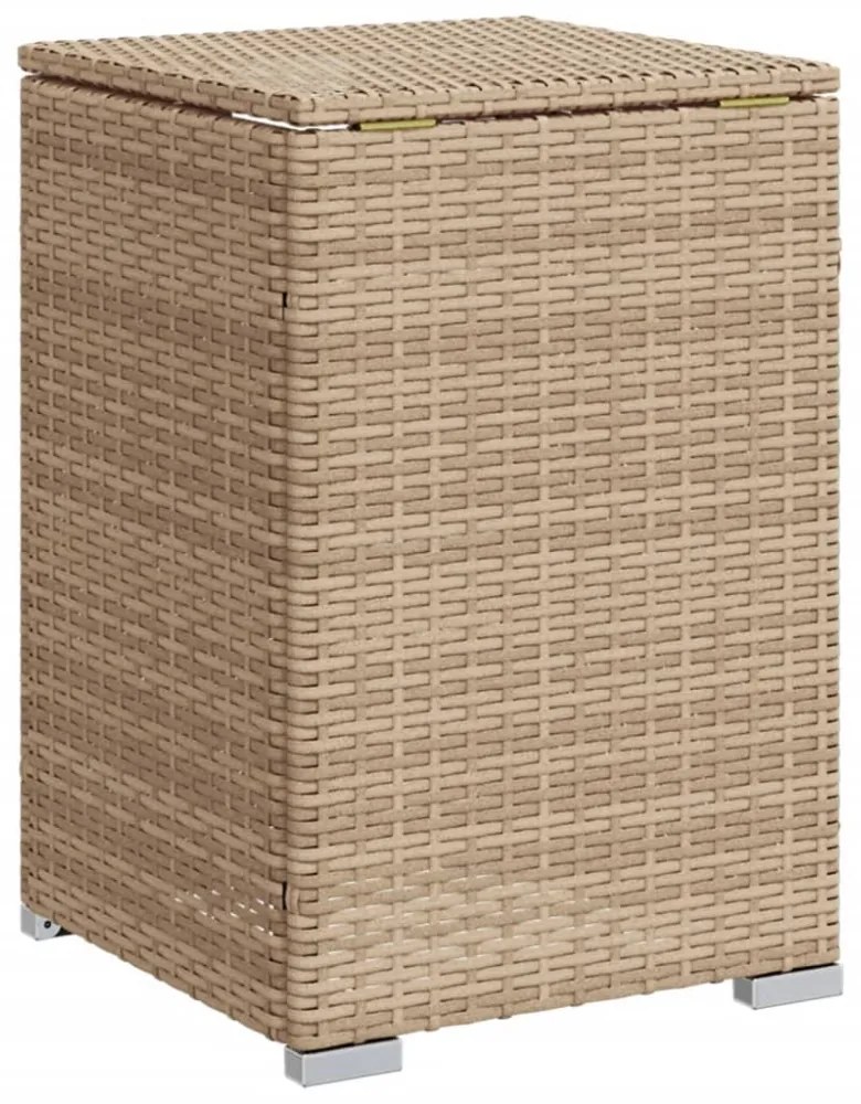 bézs polyrattan propántartály borító asztal 40 x 40 x 60 cm
