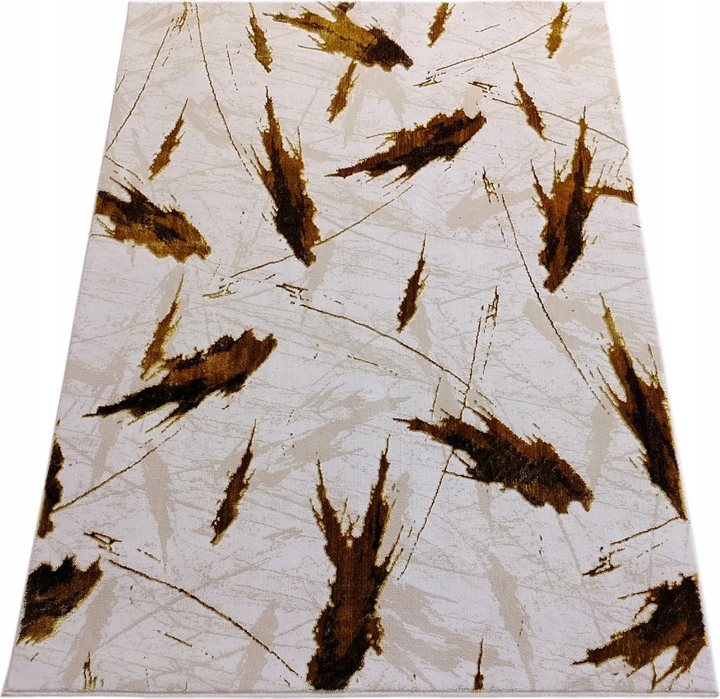 Szőnyeg 150x300 Bézs Arany Modern Nappali Hálószoba Puha