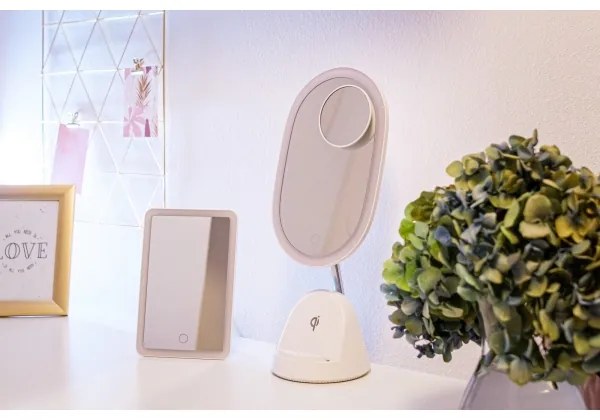 Immax 08970L - LED állítható tükör vezeték nélküli töltéssel LED/18W/230V