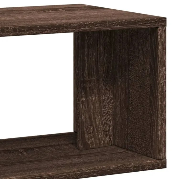 2 db barna tölgy színű szerelt fa TV-szekrény 75 x 30 x 50 cm