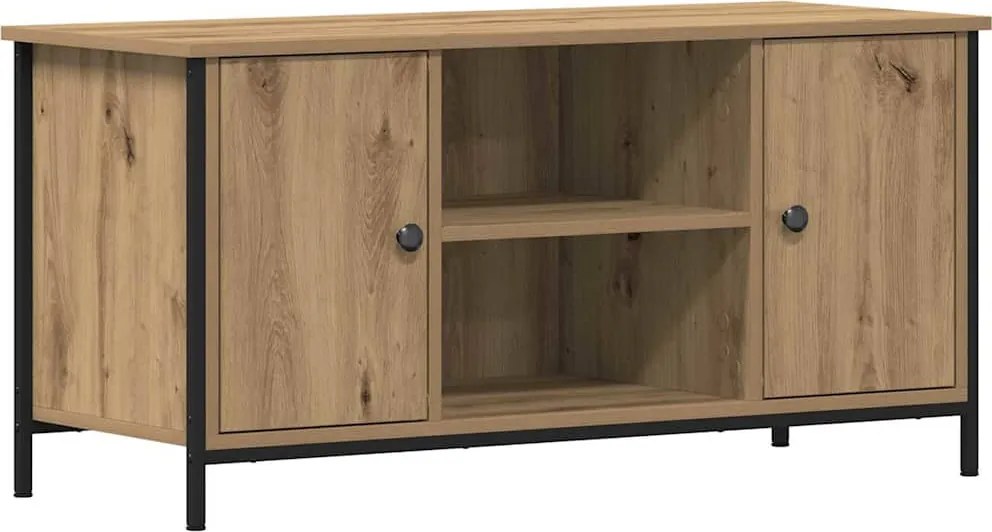 vidaXL TV szekrény kézműves tölgy 100 x 40 x 50 cm Faanyag