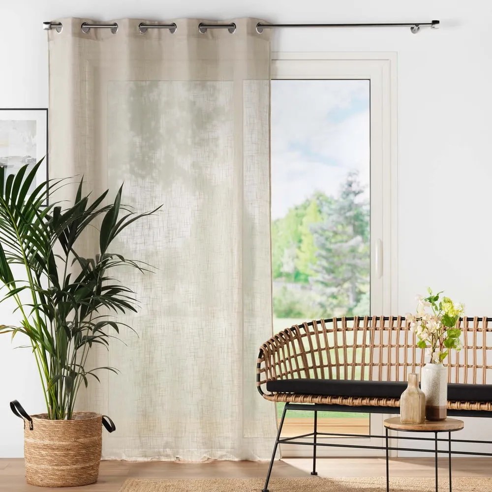 Barna átlátszó függöny 140x280 cm Haltona – douceur d'intérieur