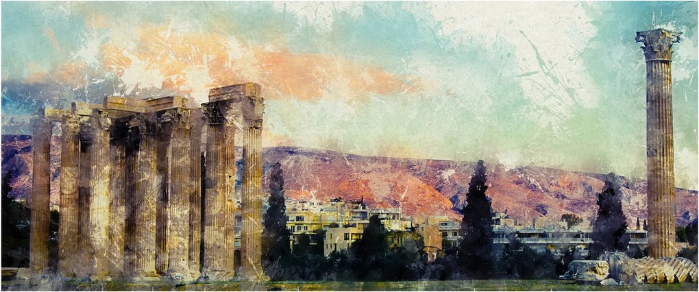 Kép - akropolisz, Athens, Görögország (120x50 cm)