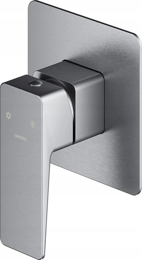 Falsík Alatti Zuhany Csaptelep Szögletes Szálcsiszolt Nikkel Omnires