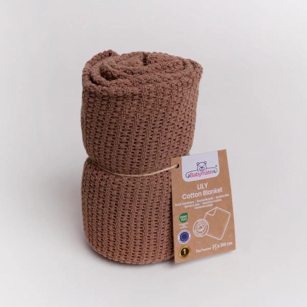 Babymatex Lili mokka gyerek pléd, 75 x 100 cm