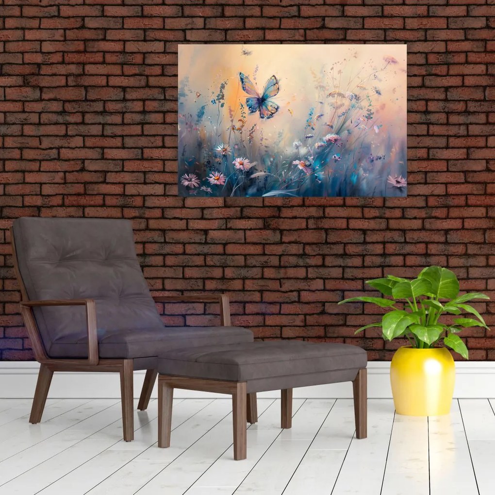 Kép - Rét pillangóval II (90x60 cm)