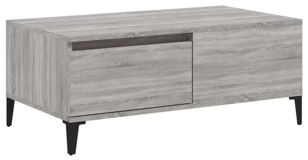 Szürke sonoma színű szerelt fa dohányzóasztal 90 x 50 x 36,5 cm