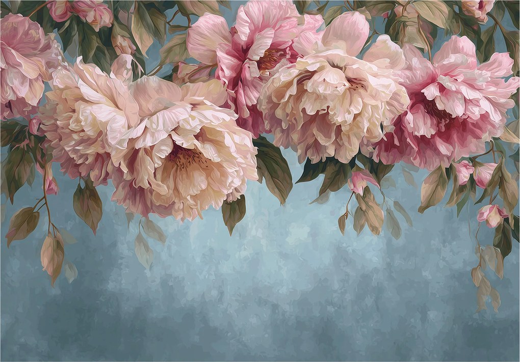 Fotótapéta Virágok Lógó Bazsarózsa Hálószoba Nappali Tapéta Flizelina 400x280