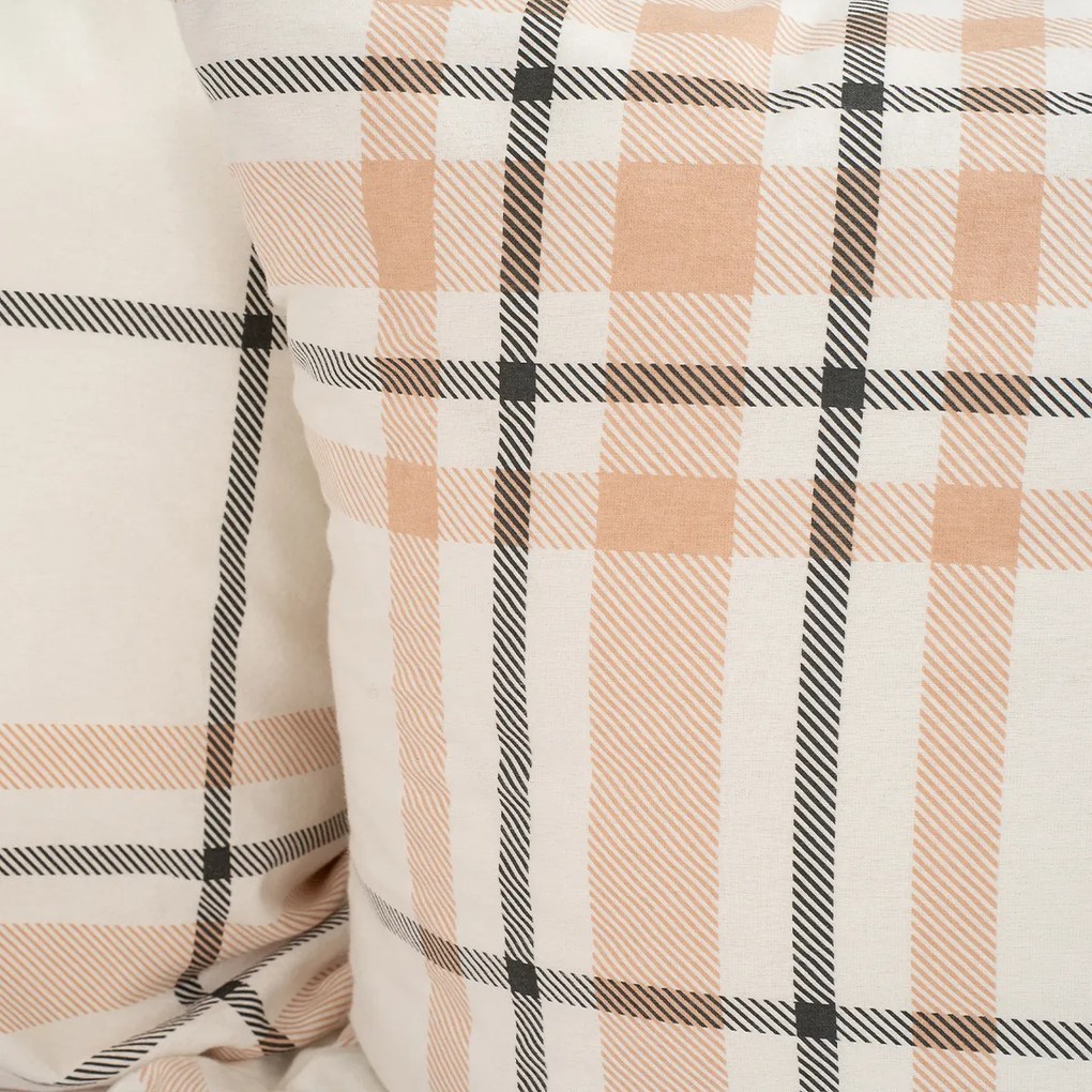 4Home Elegant Plaid flanel ágyneműhuzat, 140 x 200 cm, 70 x 90 cm