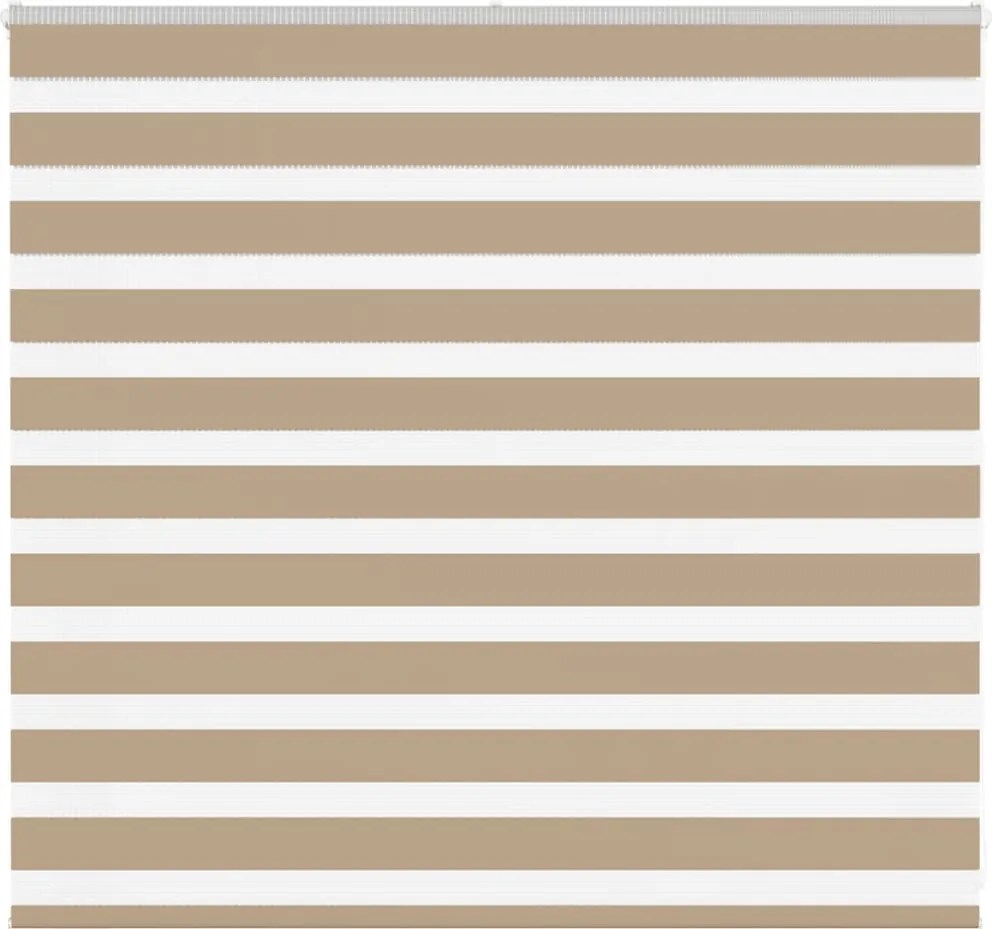 vidaXL zebrafüggönnyel homokbarna szövetszélesség 155,9 cm poliészter