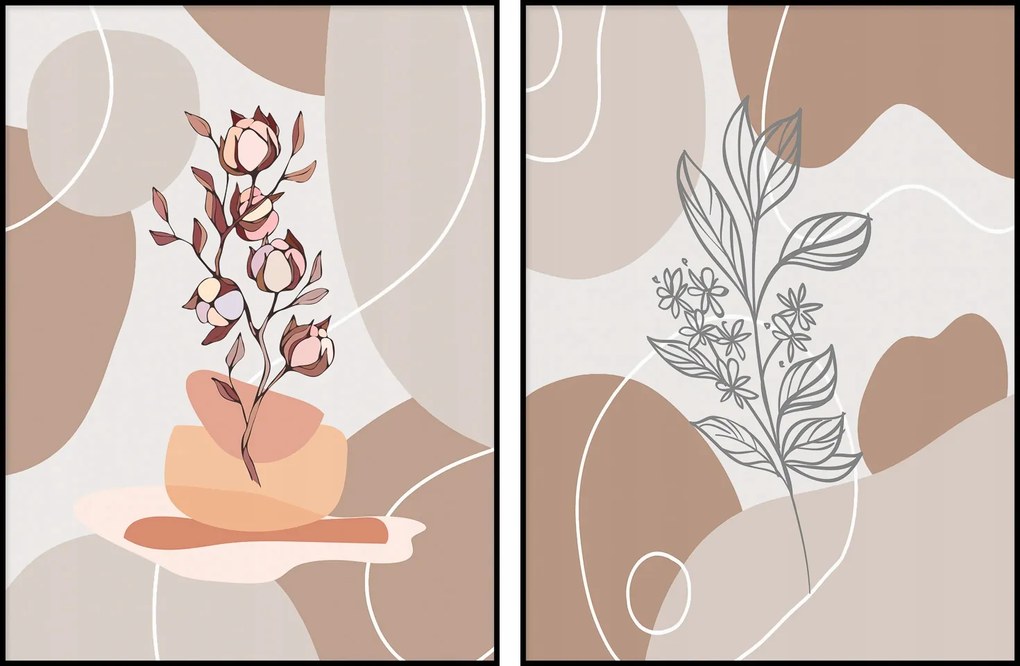Grafika két poszter képek 2db boho minták 50x70