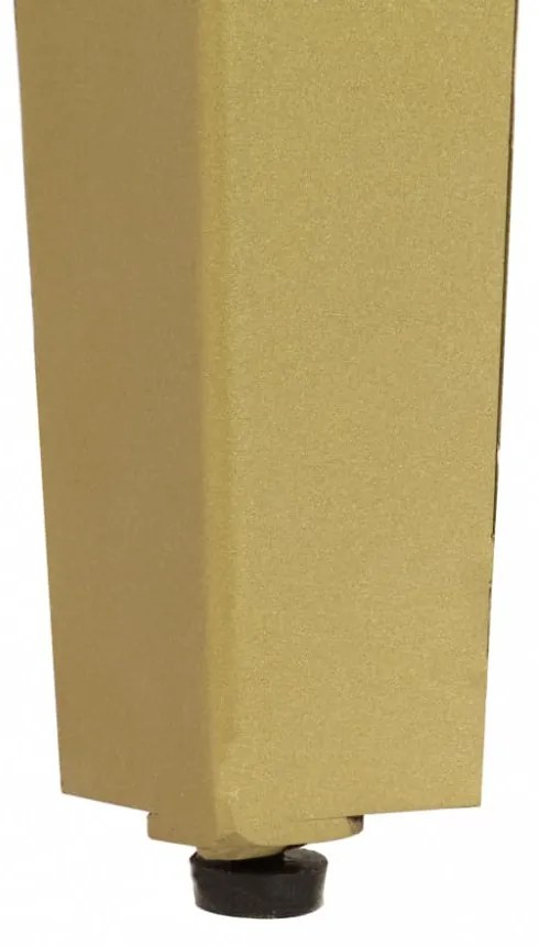 szürke tömör mangófa tálalóasztal sárgarézzel 110x35x76 cm