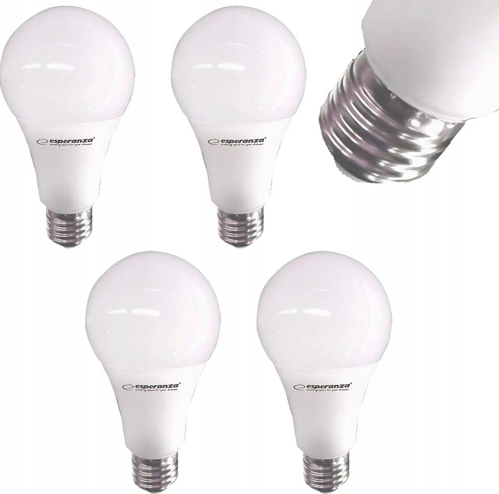 4x Izzók Led Izzó A60 E27 5W 470lm 3000K Szín Fehér Meleg Szög 270°