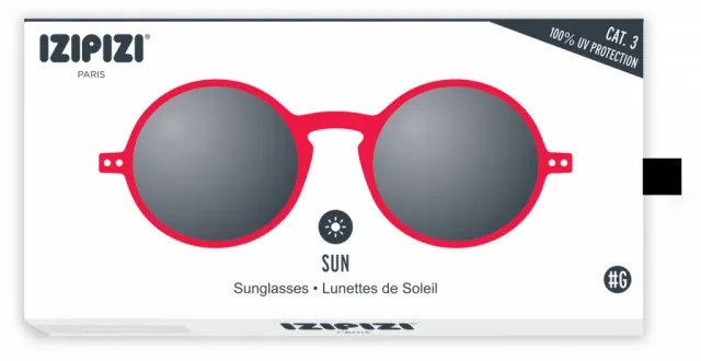 IZIPIZI KEREK G napszemüveg, piros, szürke lencse