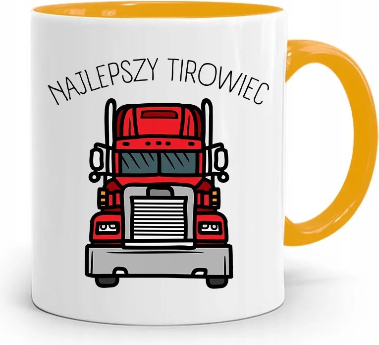 Kamionsofőrnek Tira Sárga Ajándék Bögre fényképes nyomattal