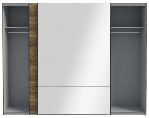 Gardróbszekrény tükörrel OREN 270x210 cm artisan tölgy