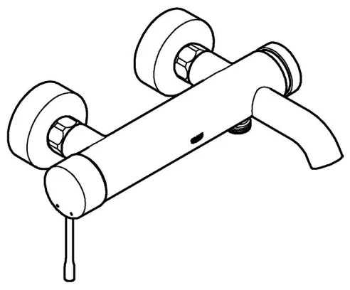 GROHE 33624AL1 - Kádcsaptelep ESSENCE 193 mm grafit