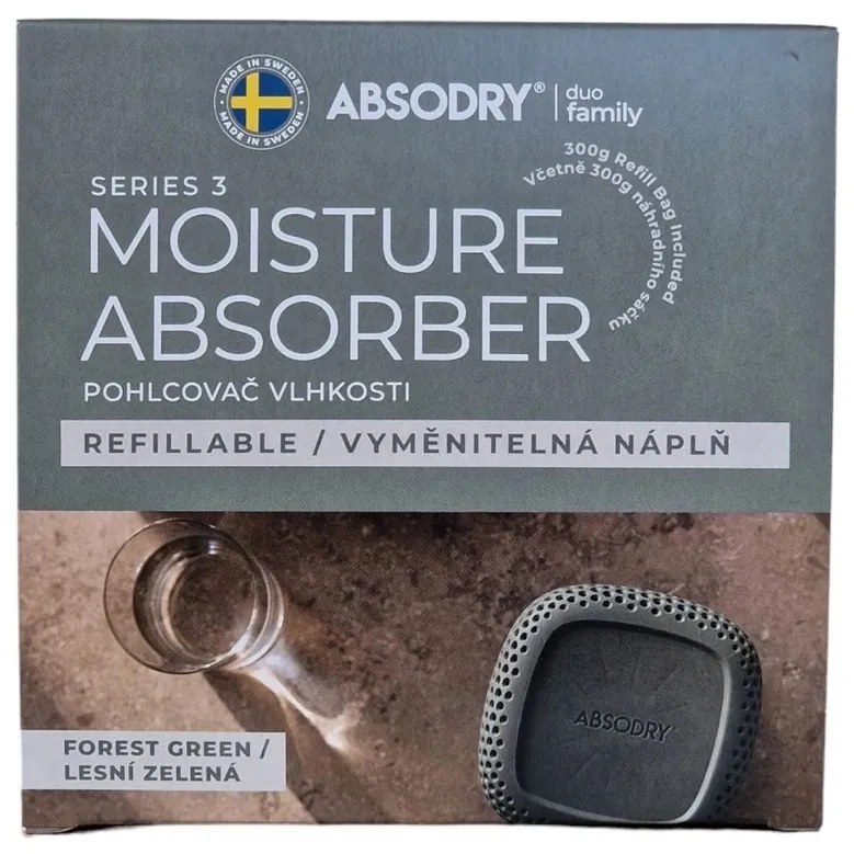 Everbrand Absodry Duo Family Bag 3-sorozatúnedvességelnyelő, 30 m3-ig, erdőzöld