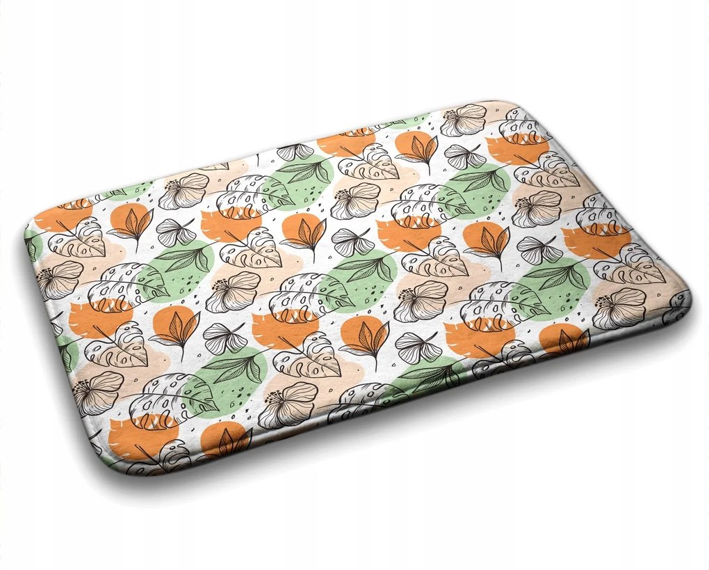 Fürdőszobaszőnyeg puha Színes levelek 75x45 cm