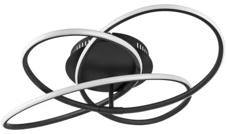 Globo 67201S-30 Mennyezeti lámpa fém fekete és fehér akril kombináció. Ø:600, H:127, tartozék: 1xLED 30W 230V, 1370lm, 3000K