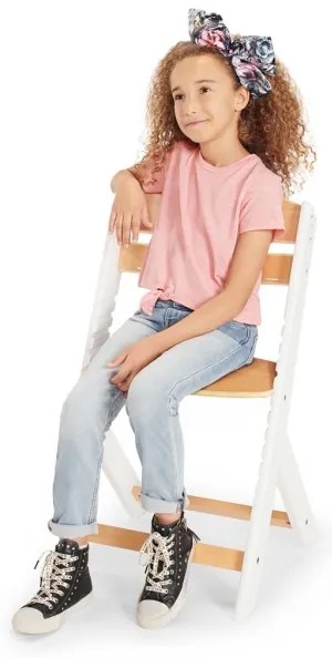 KINDERKRAFT - Gyerek étkezőszék ENOCK párnákkal szürke/fehér