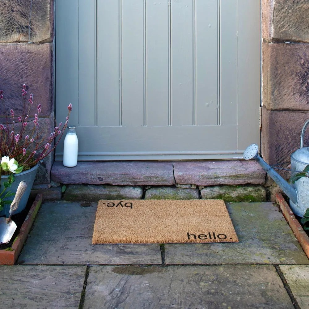 Kókuszrost lábtörlő 40x60 cm Hello, Bye – Artsy Doormats