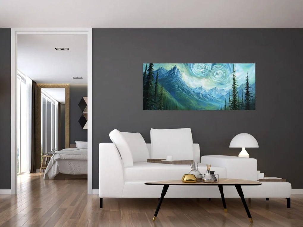 Kép - Táj Van Gogh érintésével (120x50 cm)