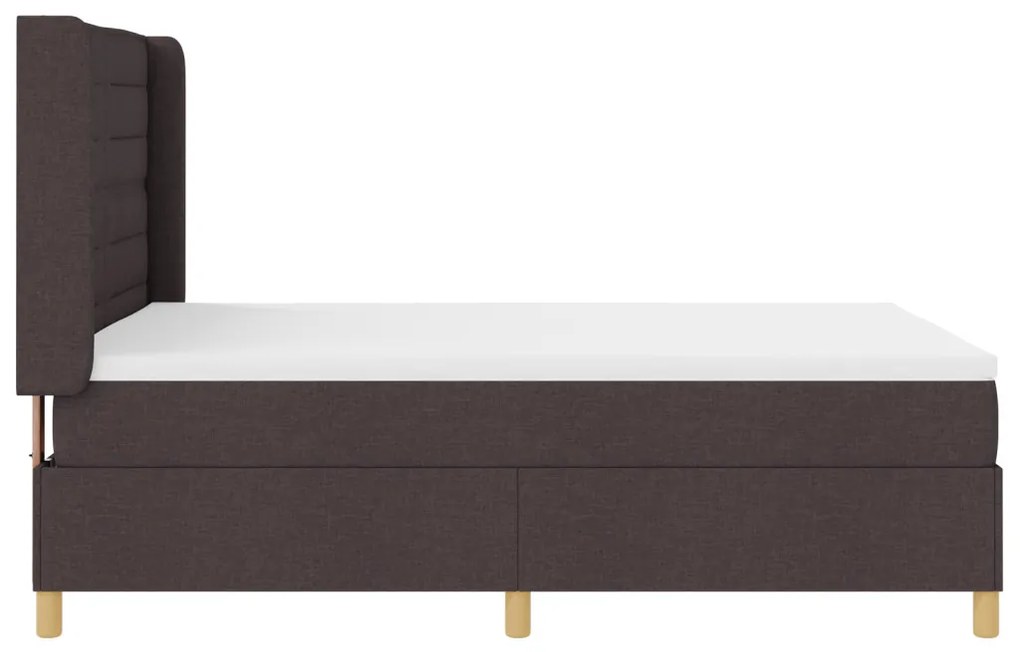 Boxspringágy Matraceval Sötétbarna 140x190 cm Szövet