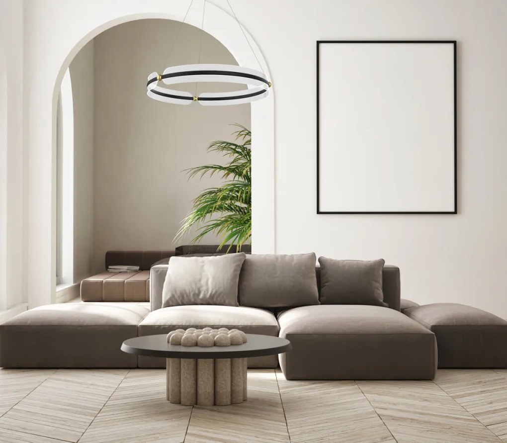 ITALUX PND-62738-53W-3K-BK-GD FARIS Modern Led Függesztett Lámpa IP20