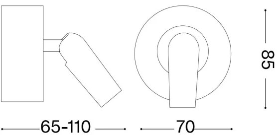 Ideal Lux - LED Fali spotlámpa BEAN LED/3W/230V CRI 90 fényezett króm