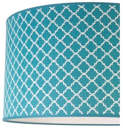 Duolla - Csillár zsinóron MAROKO 1xE27/40W/230V átm. 45 cm türkiz/fehér