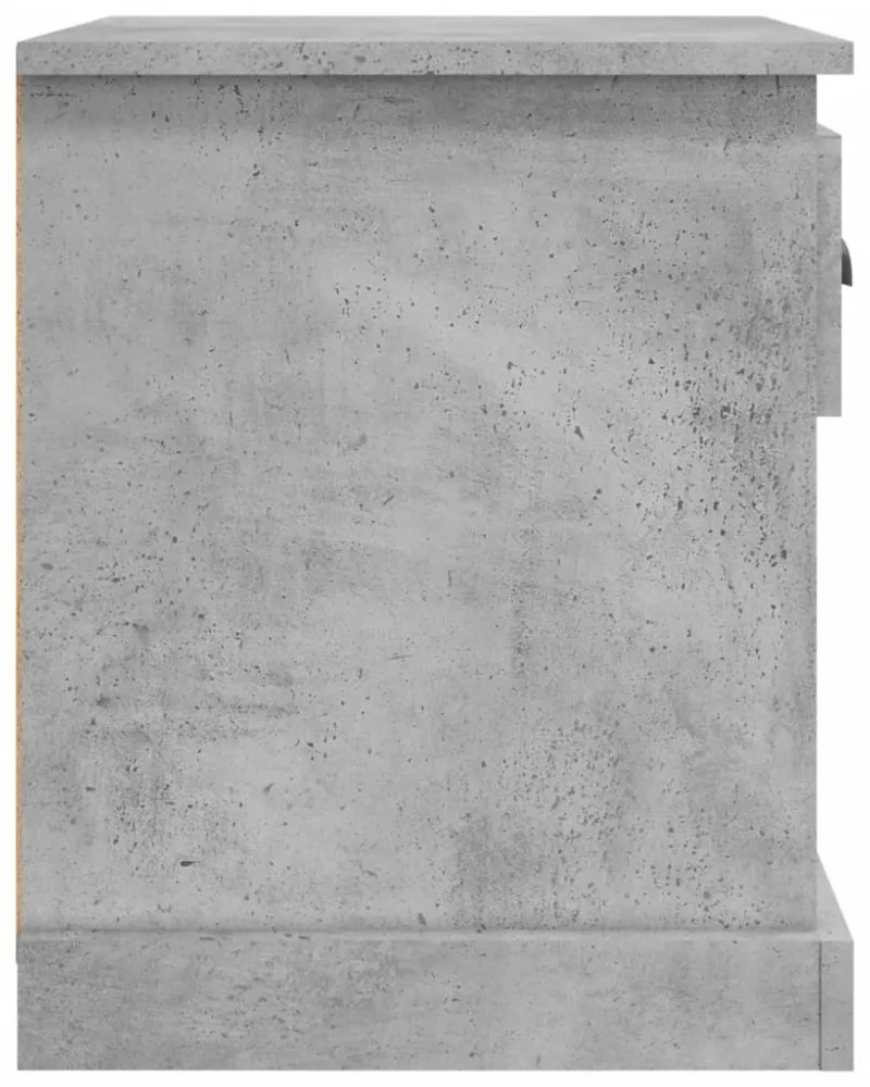 2 db betonszürke szerelt fa éjjeliszekrény 39 x 39 x 47,5 cm