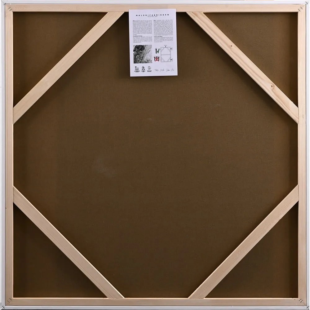 Kép kézzel festett részletekkel 102x102 cm Confidential Blue – Malerifabrikken